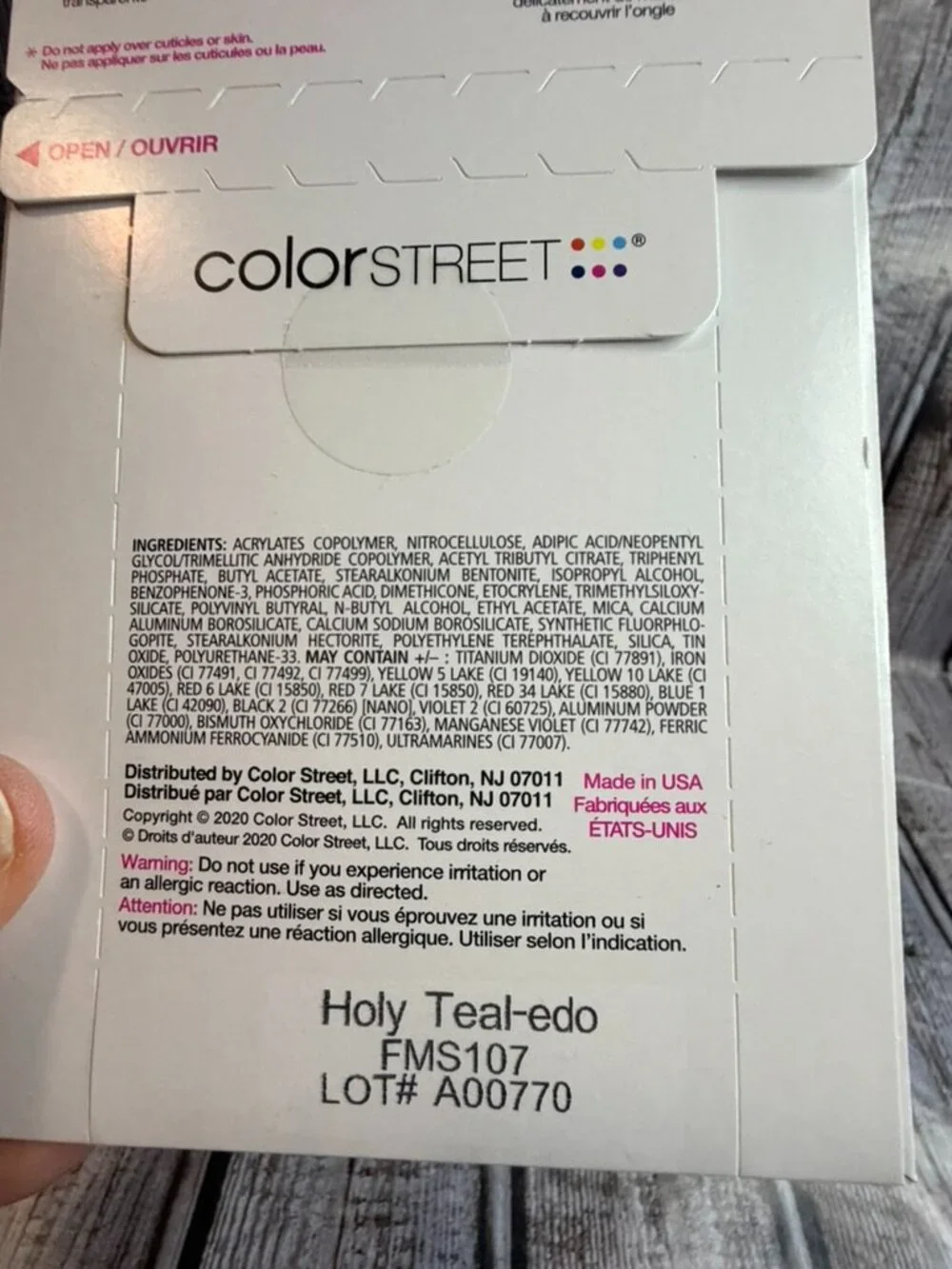 Holy Teal-edo Color Street Nail Polish Strips Retired Teal Polish - Picture 2 of 2
